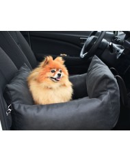 Fotelik Samochodowy dla Psa MOLLY - Węglowy | Lauren Design | PETZWELCOME