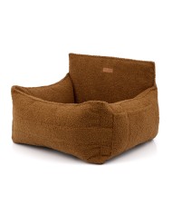 Fotelik Samochodowy dla Psa HARMONY Bouclé Brązowy | Petzwelcome