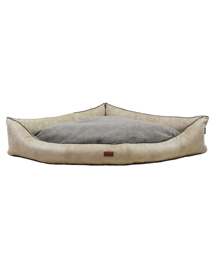 LARS corner bed for dog sand beige | PETZWELCOME