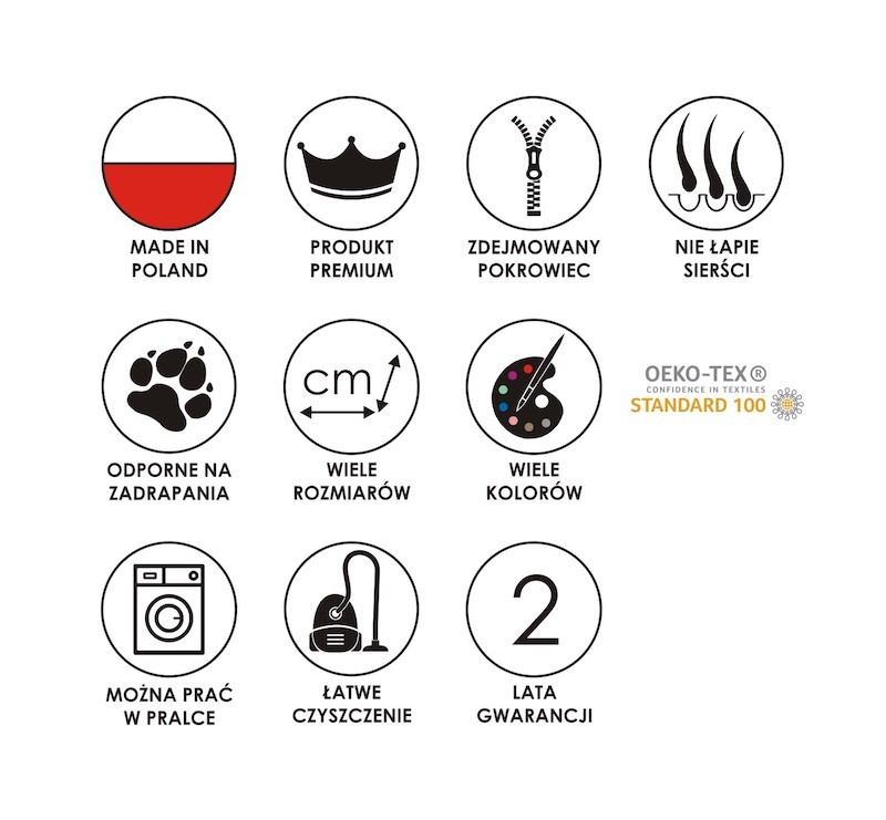 Cezar Premium black couch