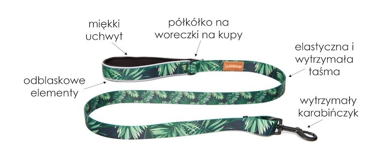 Smycz miejska dla psa forest
