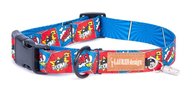 Klasyczne obroża dla psa comic book| Lauren design | PETZWELCOME