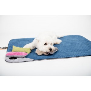 Kocyk dla psa i kota DANTE  granatowy | Lauren Design | PETZWELCOME