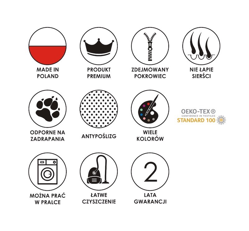 Legowisko na parapet CLEO - różne kolory | Lauren Design | PETZWELCOME