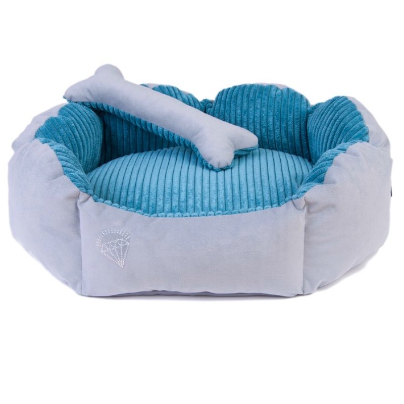 Pet bed DIANA - petrol blue| Lauren Design | PETZWELCOME