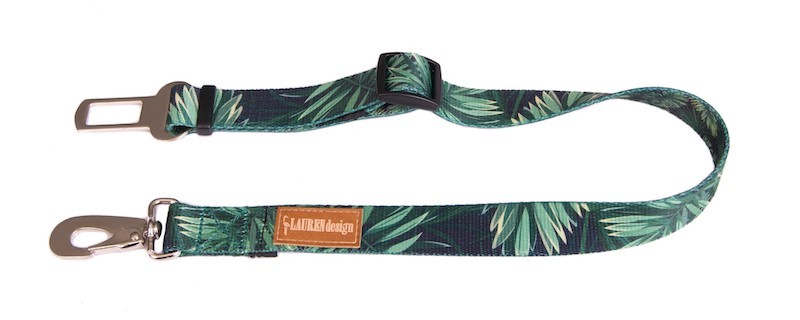 Dog safety belt - forest | Lauren design | PETZWELCOME