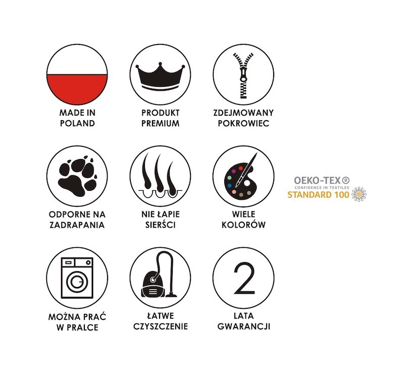 Dog bed PONTON RICO - gray | Lauren Design | PETZWELCOME