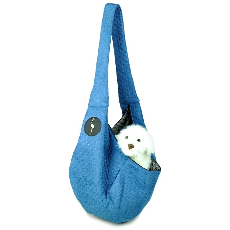 Torba / nosidełko dla psa i kota SARA granatowa | Lauren design | PETZWELCOME