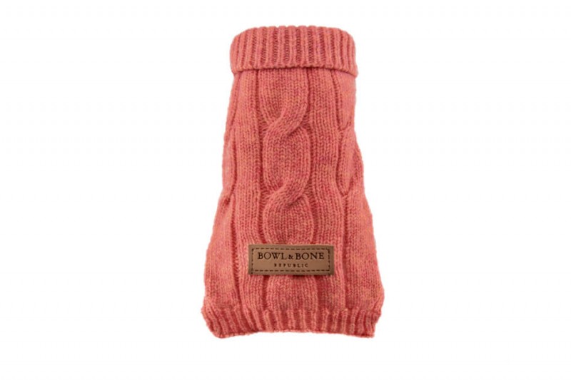 Dog sweater ASPEN pink | Bowl and Bone Republic | PETZWELCOME