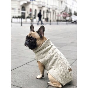 Dog sweater ASPEN ecru | Bowl and Bone Republic | PETZWELCOME