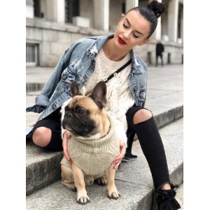 Dog sweater ASPEN ecru | Bowl and Bone Republic | PETZWELCOME