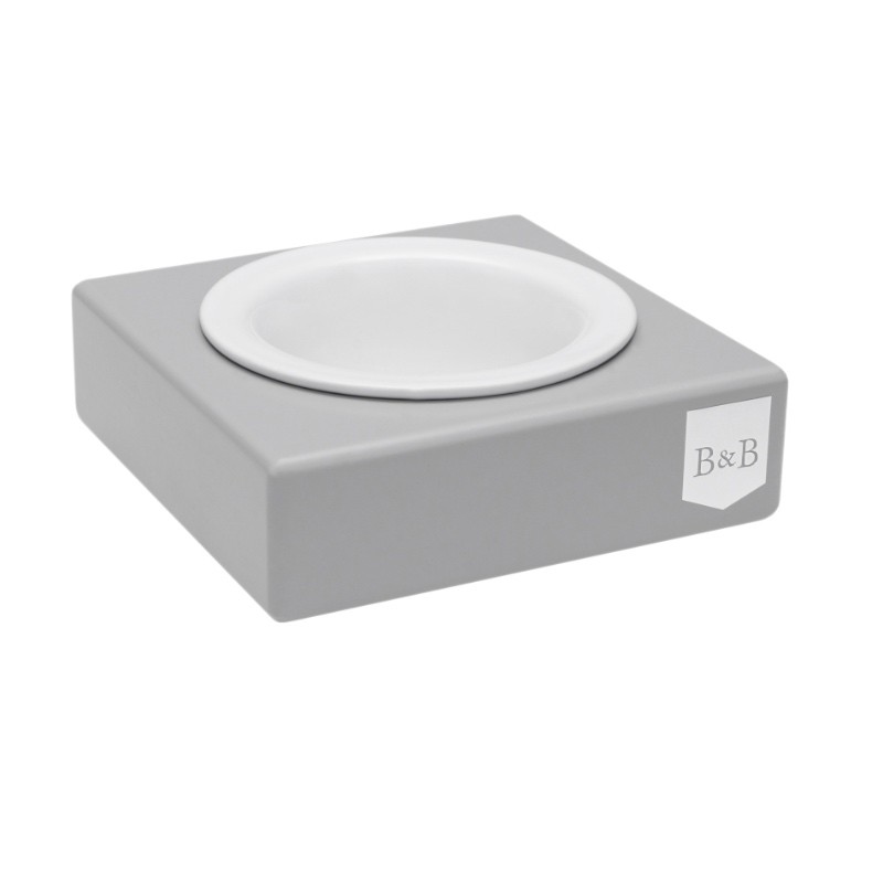Miska dla psa SOLO CERAMIC gray | Bowl and Bone Republic | PETZWELCOME