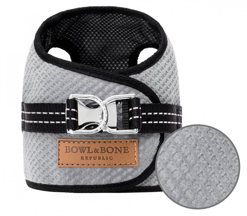 Dog harness SOHO gray  | Bowl and Bone Republic | PETZWELCOME