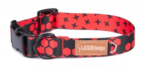 Klasyczne obroża dla psa Hexagon| Lauren design | PETZWELCOME