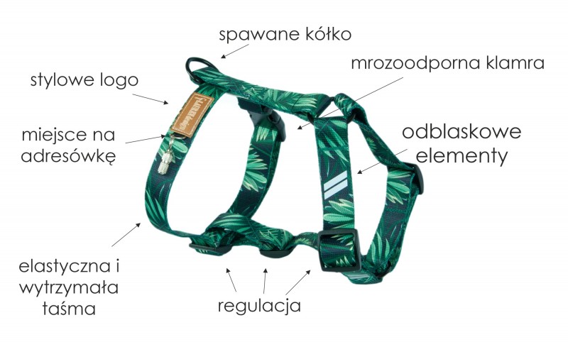 Szelki dla psa typu Guard Military | Lauren Design | PETZWELCOME