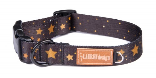 Klasyczne obroża dla psa Stars | Lauren design | PETZWELCOME