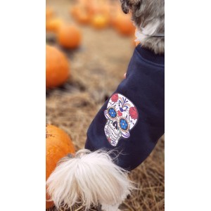 Granatowa bluza dla psa Skull | My Star | PETZWELCOME