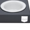 Elegancka miska dla psa DUO CERAMIC grafitowa Bowl and Bone | PETZWELCOME