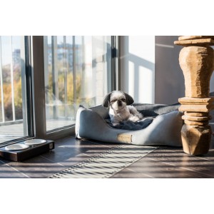 Elegancka miska dla psa DUO CERAMIC grafitowa Bowl and Bone | PETZWELCOME