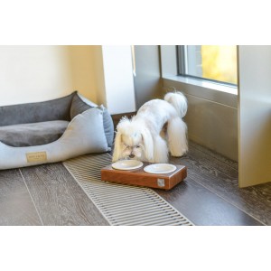 Elegancka miska dla psa SOLO CERAMIC grafitowa | Bowl and Bone Republic | PETZWELCOME