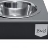 SOLO CERAMIC graphite dog bowl | Bowl and Bone Republic | PETZWELCOME
