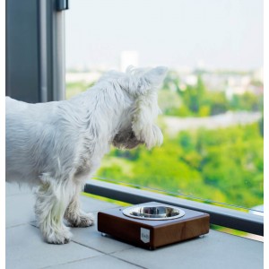 Elegancka miska dla psa SOLO grafitowa | Bowl and Bone Republic | PETZWELCOME