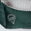 Pet bed DIANA bottle green | Lauren Design | PETZWELCOME