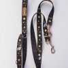 Adjustable leash Stars gold buckles | Lauren Design | PETZWELCOME
