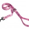 Różowa smycz miejska dla psa Motylki