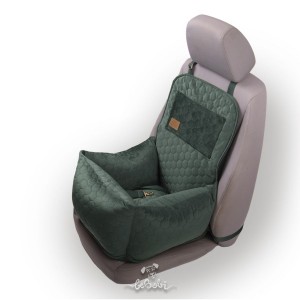 Dog car seat ERO SOFT Honeycomb bottle green