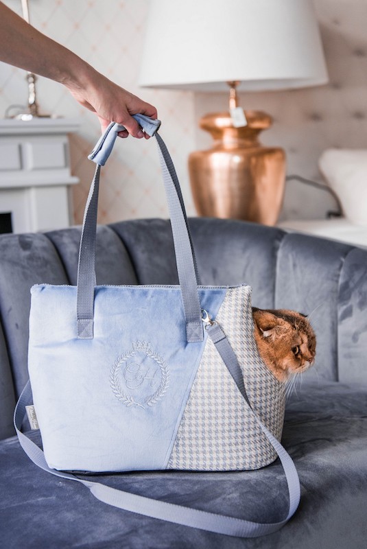 Dog/ cat carrier bag PORTO black | Chloe'e Home | PETZWELCOME