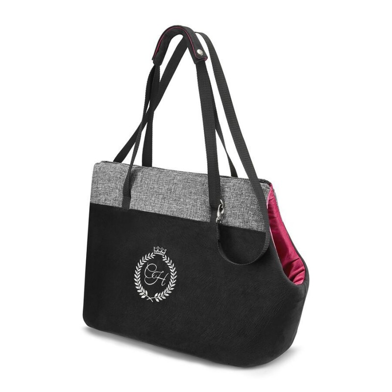 Dog/ cat carrier bag PARIS black| Chloe'e Home | PETZWELCOME