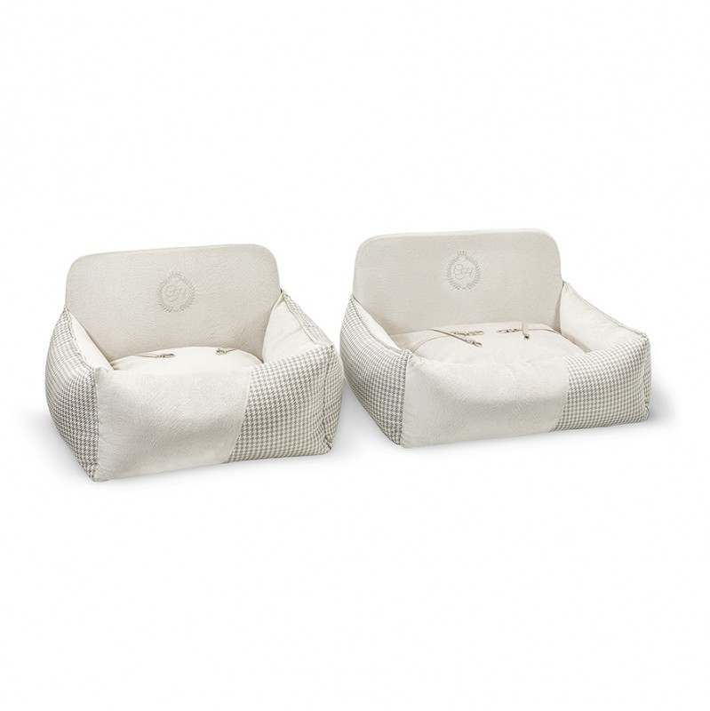 Dog car seat BERLIN ecru| Chloe'e Home | PETZWELCOME