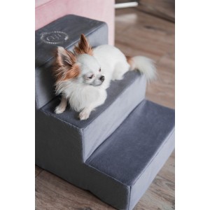 Schodki dla psa PARIS szare | CHLOE'S HOME | PETZWELCOME