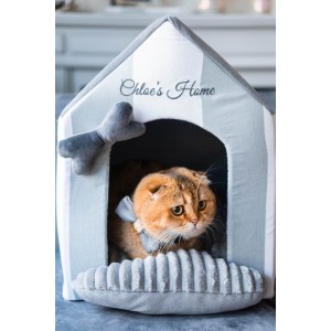 Budka dla psa lub kota MONTE CARLO szara | Chloe's Home | PETZWELCOME