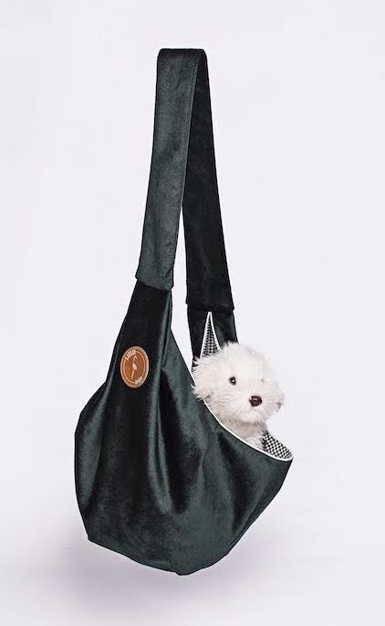 Torba nosidełko dla psa i kota SARA butelkowa zieleń | Lauren design | PETZWELCOME