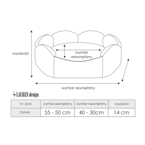 Pet bed DIANA -  heather| Lauren Design | PETZWELCOME