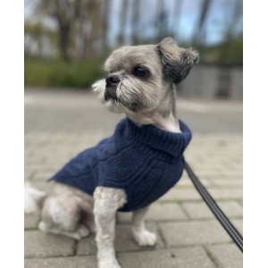Dog sweater ASPEN navy | Bowl and Bone Republic | PETZWELCOME