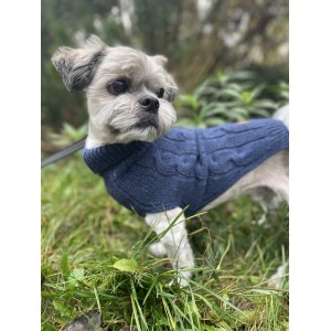 Dog sweater ASPEN navy | Bowl and Bone Republic | PETZWELCOME