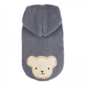 Gray furry hoodie Teddy
