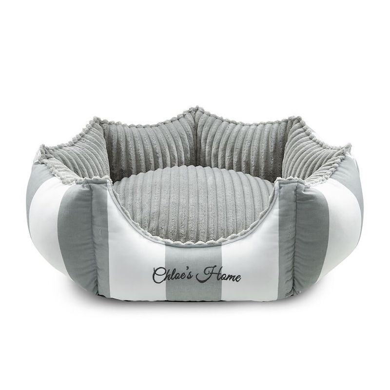 Posłanie glamour MONTE CARLO szaro-białe | Chloe's Home | PETZWELCOME