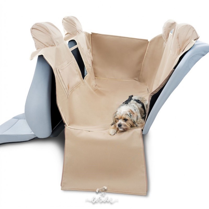 Car seat cover for a dog „KUKO+” Beige | Bebobi | PETZWELCOME