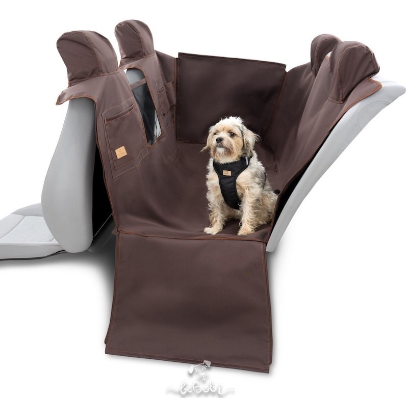 Car seat cover for a dog „KUKO+” Brown | Bebobi | PETZWELCOME