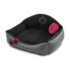 Elegant black bed for a small dog or cat PARIS