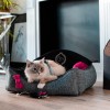 Elegant black bed for a small dog or cat PARIS
