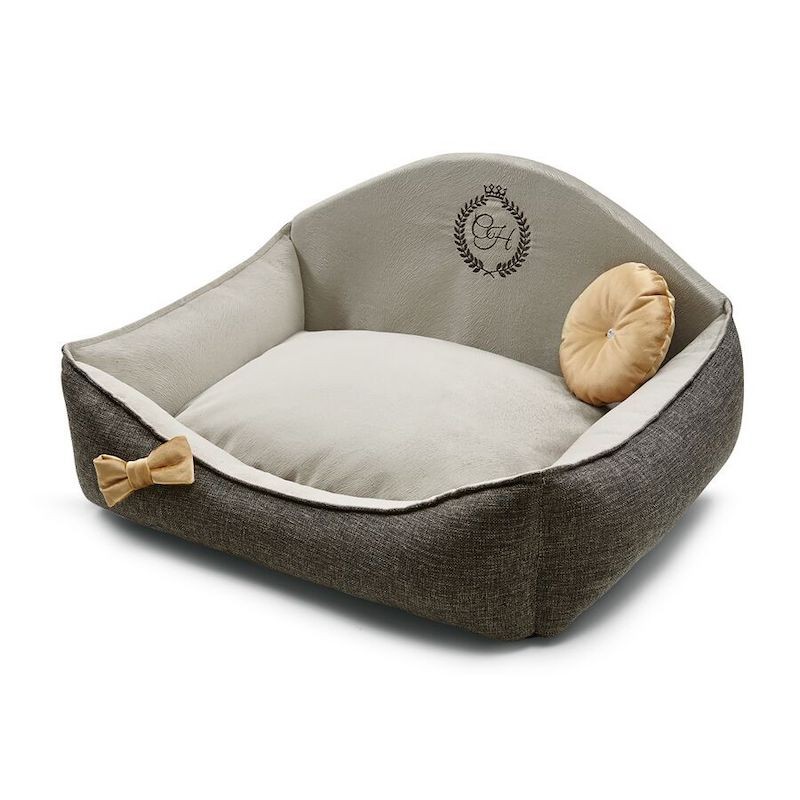 Elegant brown bed for a small dog or cat PARIS