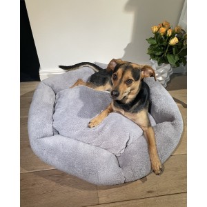Legowisko z barankiem Tallin szare| PETZWELCOME