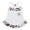 White dress for a dog with a frill MILANO